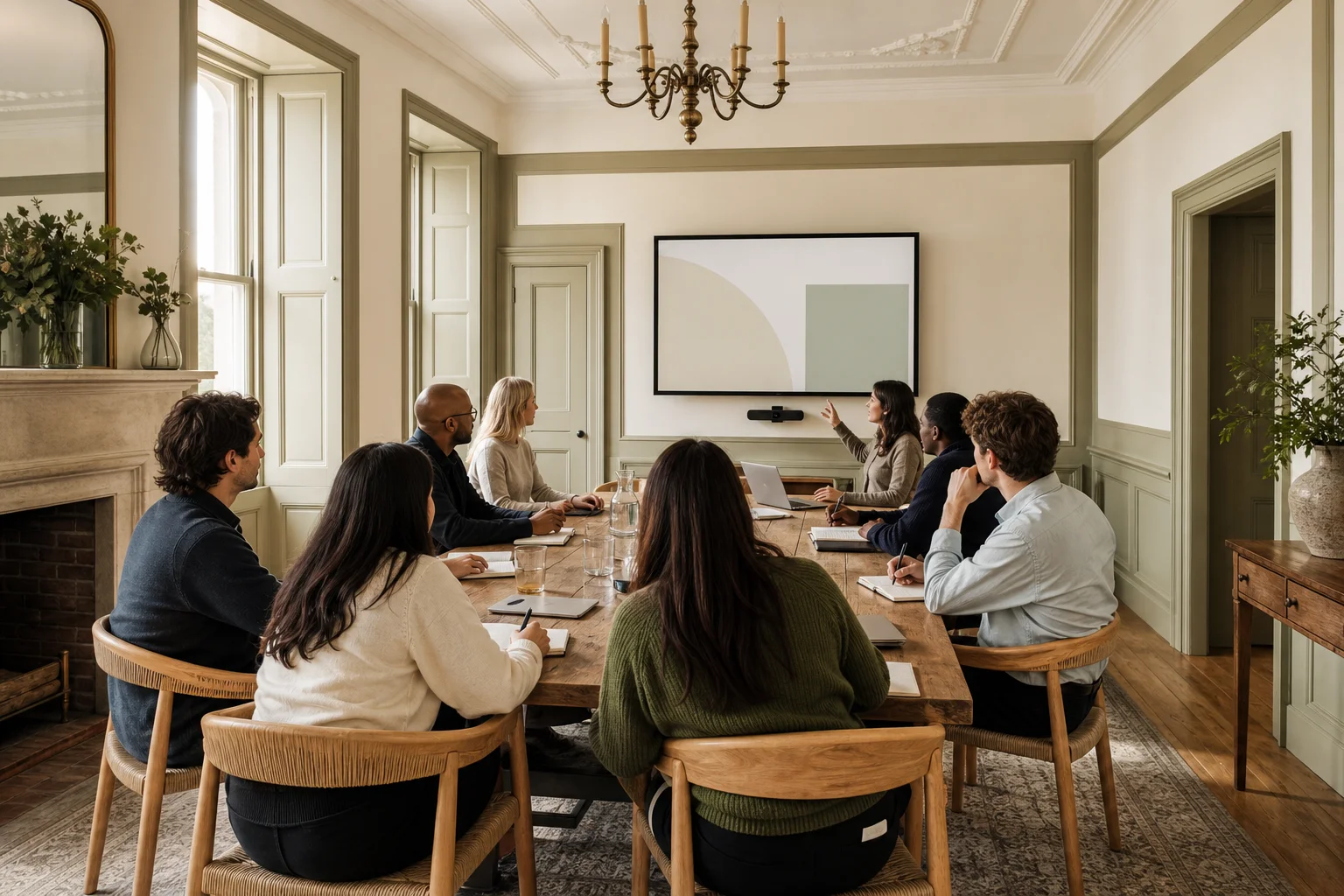 Fiktiver Workshop in einem Landhaus
